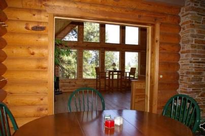 Dining room and new sun room beyond on main floor