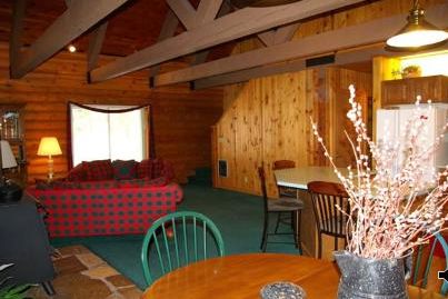 Living room and dining room on main floor